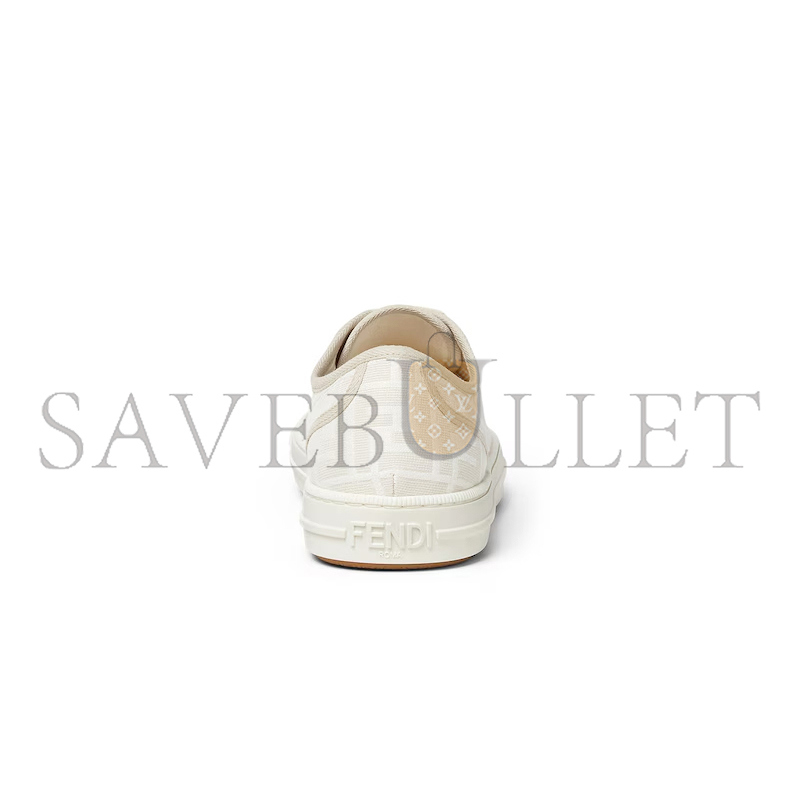 F**di domino white fabric low-tops 7e1553ak1pf1gqf